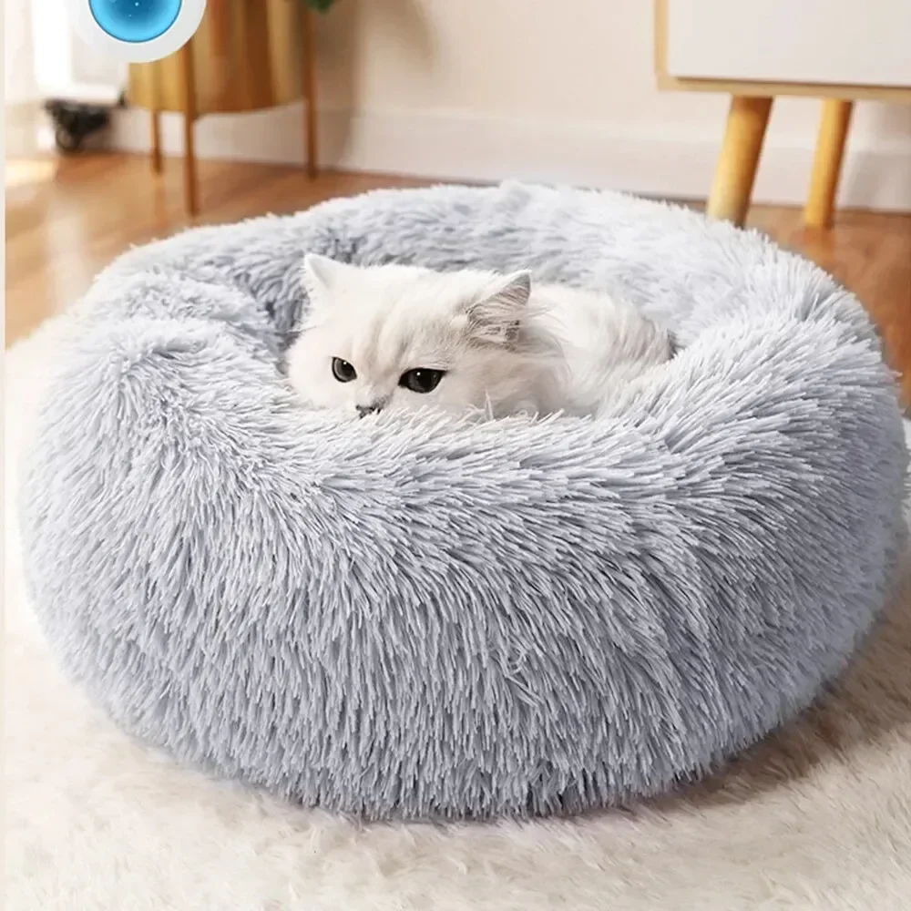 Super Cat Bed Warm Sleeping Cat Nest Soft Long Plush Best Pet for Dogs Basket Cushion Mat Animals Sleeping