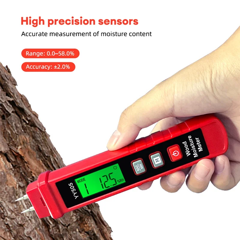 FORW- GN602 Wood Moisture Meter Intelligent Moisture Tester Max/Mini Value Building Material