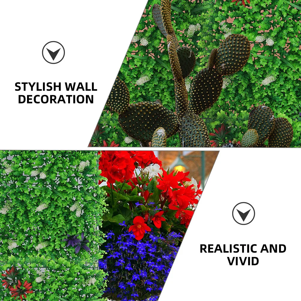 

2Pcs Artificial Hedge Wall Panels Plastic Silk Plant Decor for Wedding Backdrop Shop Office Wall Decoration Faux Hedge Panel