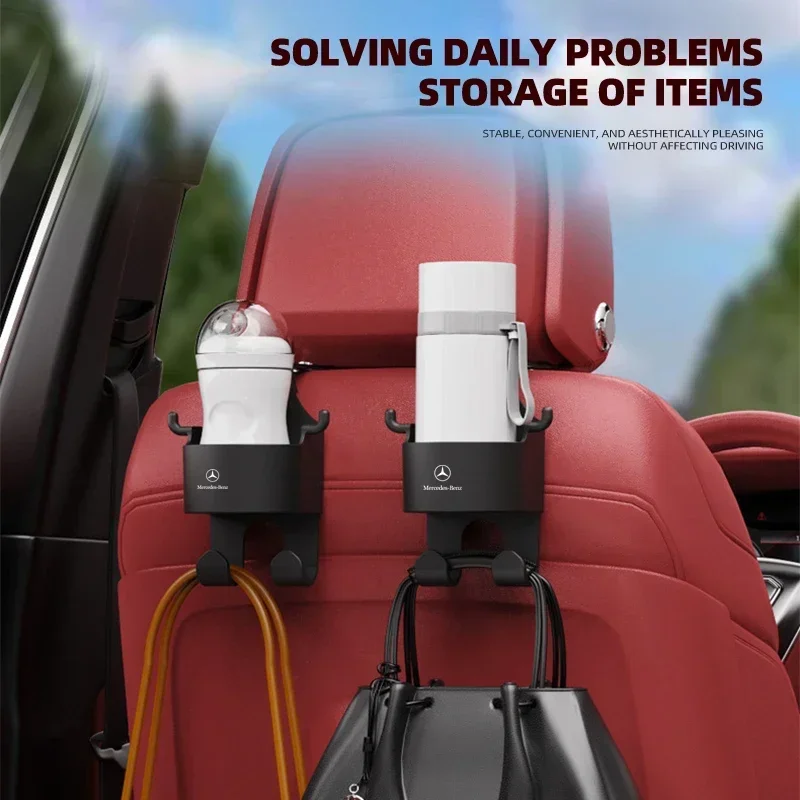 Многофункциональный крючок для спинки автомобильного сиденья, подголовник 3 в 1, для Mercedes Benz B/C/E/S Class A Class C200L GLC GLK CLA, аксессуары