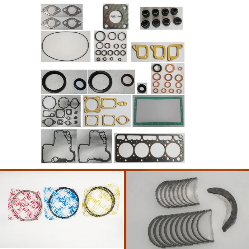 complete Overhaul engine full gasket set kit crankshaft connecting rod bearing piston ring for Kubota engine: V1200 4D75