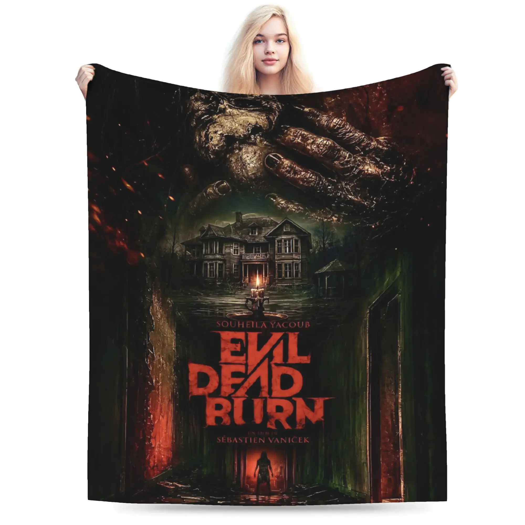 Evil Dead Burn Blanket Multi-size Cozy and Lightweight  Throw Blankets for Couch Sofa and Bed