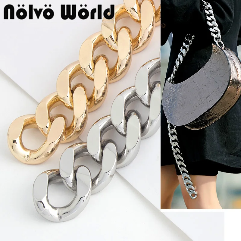 8mm Thick 30mm Width Metal Chain for Bag Strap Purse Chain Bags Straps for Crossbody Handbag Wallet Handle Bag Parts Accessories