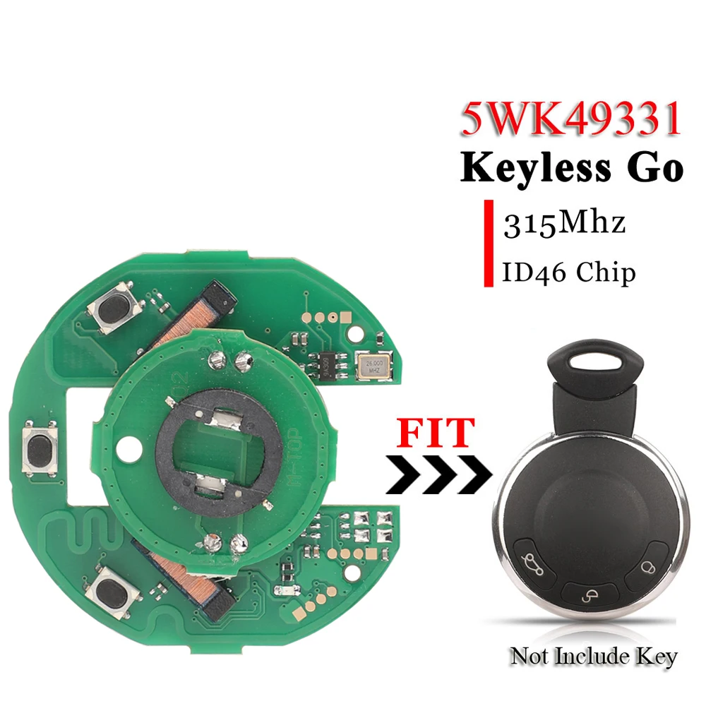 jingyuqin 5WK49331 Keyless Go Remote Car Key Board Fob 315MHz ID46 Chip For BMW MINI Cooper Cabrio Clubman Countryman Coupe