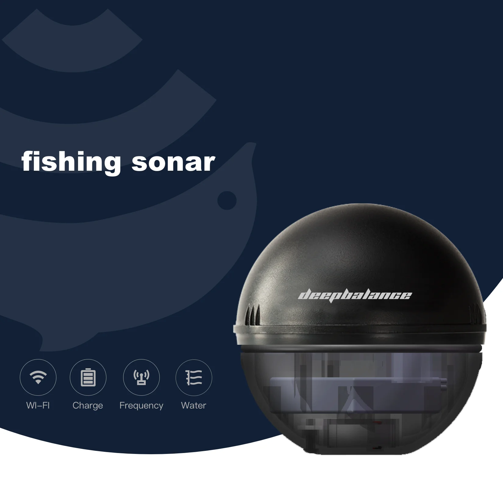 قم بتوصيل الهاتف المحمول اللاسلكي Ultrasonik تحت الماء كاشف السونار البصري صياد السمك