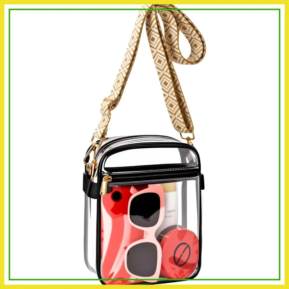 

Clear Bag for Stadium Events Work Concert Sports Purse MAY TREE