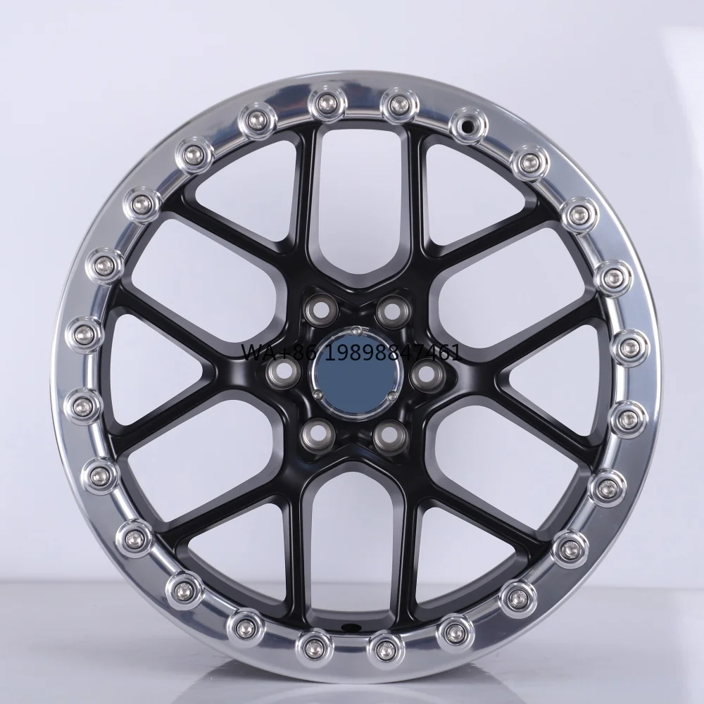 

Deep Dish Chrome Beadlock Wheels 18 19 20 22 17x9 Inch 5x139.7 6x139.7 Hyper Black 4x4 Off-road Forged Aluminum Alloy Car Rims