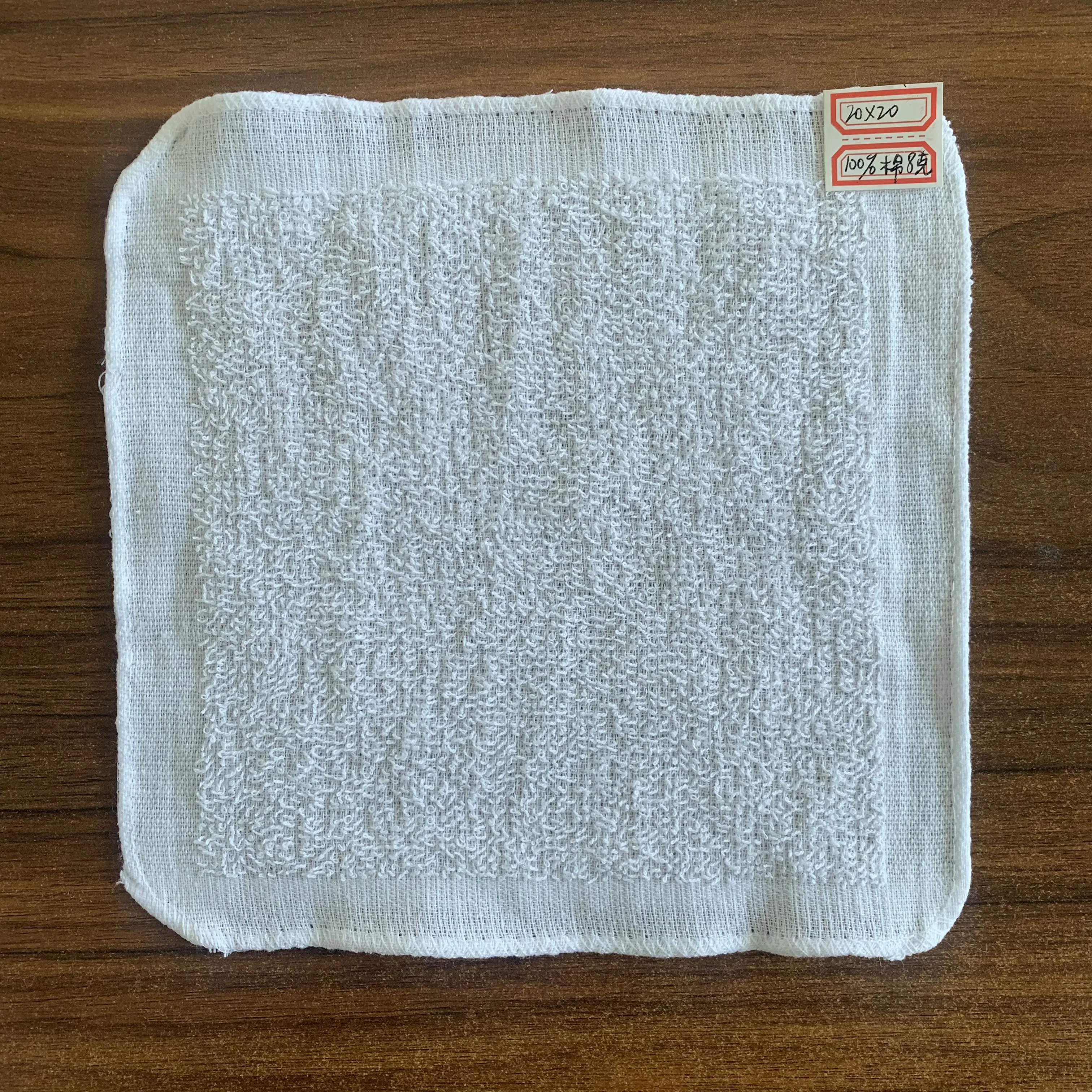 10 stuks puur katoen kinder vierkante handdoek 20x20cm witte kleine huishouddoekjes voor kleuterschool en thuis
