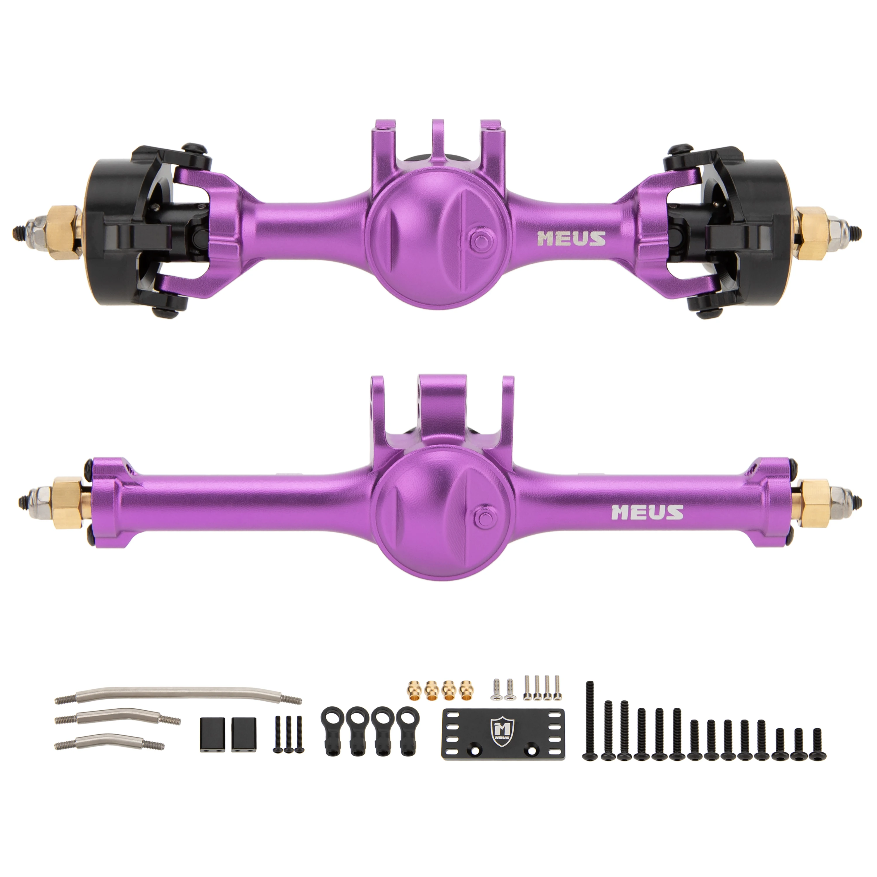 MEUS Racing TRX4M V2 Metal Isokinetic Axles with 3-Section CVD and Adjustable Servo Mount for 1/18 TRX4M