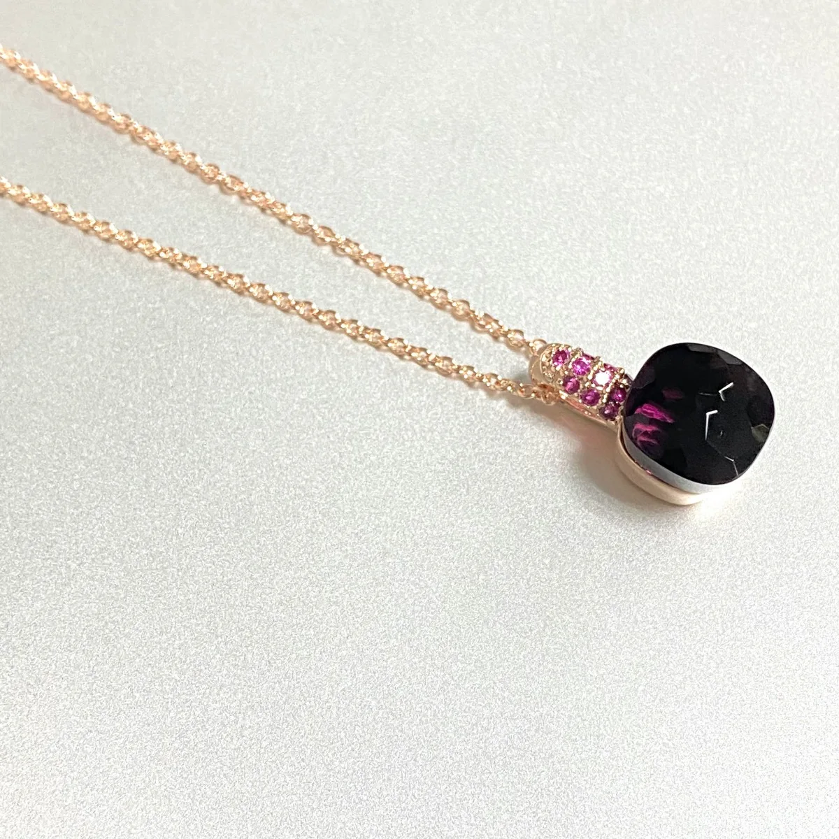 10.6mm Candy Color Crystal Pendant Necklace Water Droplet Royal Amethyst Pendant Necklace For Women Fashion Jewelry