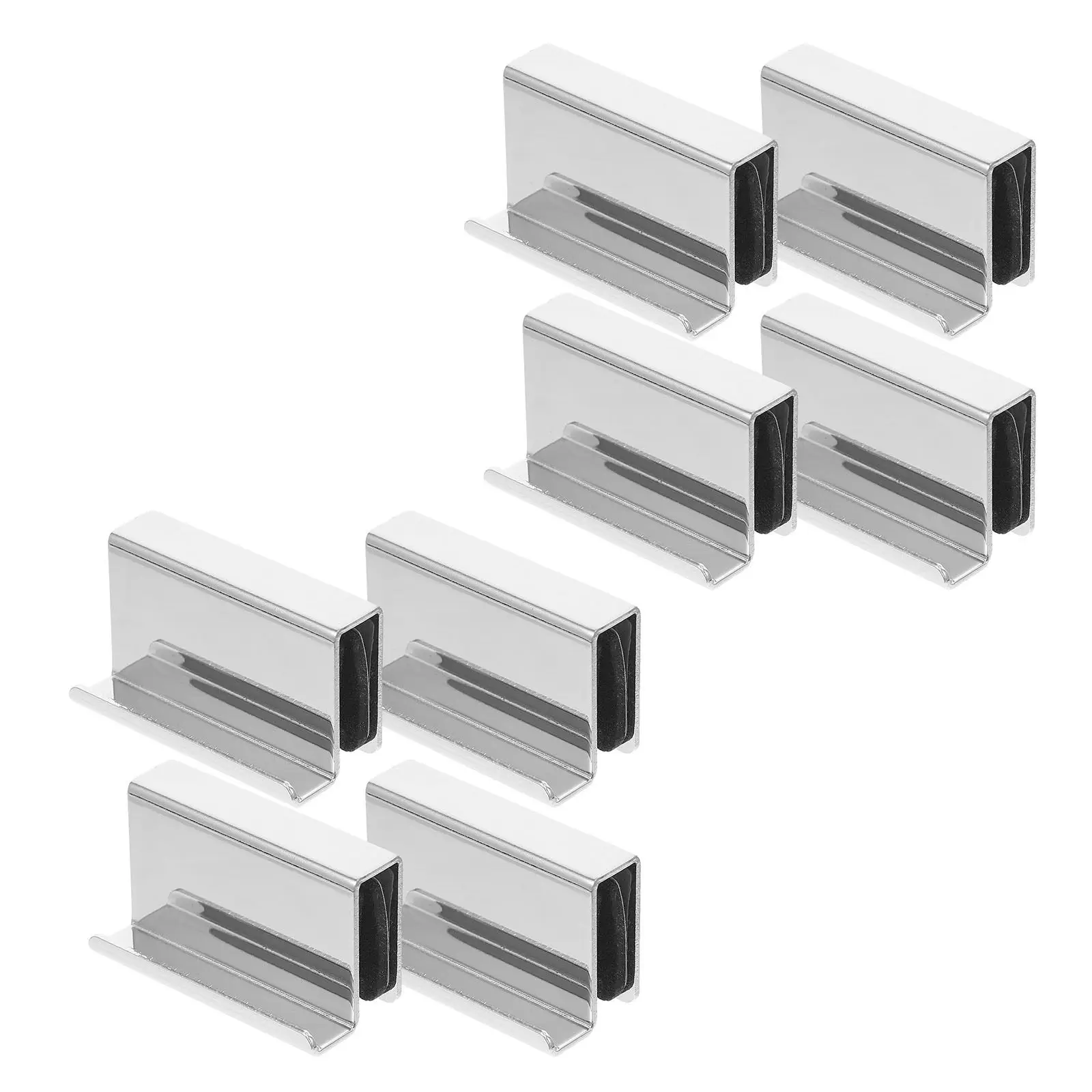 8 pièces de clips pour portes en verre coulissantes, poignées pour vitrines de bijouteries, 4-6 mm, poignées de meubles, fenêtres