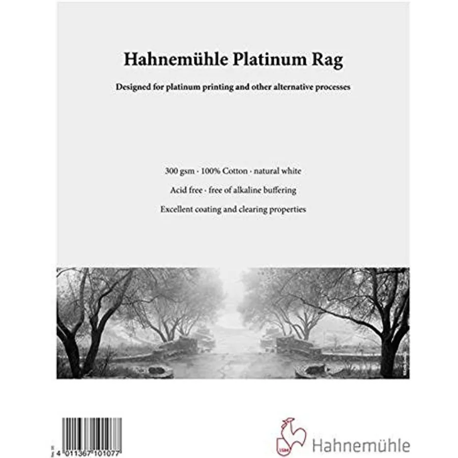 

Бумага для художественных работ Hahnemhle Platinum Rag, 8 x 10 дюймов, 25 листов
