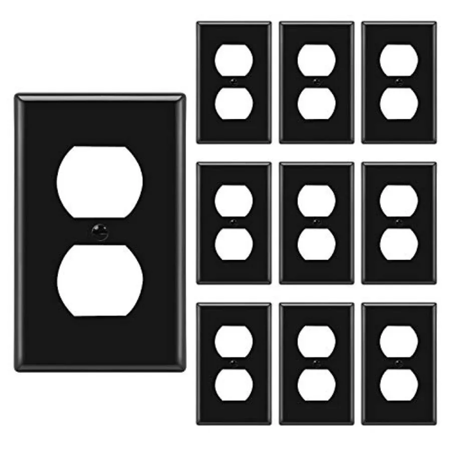 

0 Pack] - Wall Plate, Standard Size, Unbreakable Polycarbonate Receptacle Outlet and Switch Cover, UL Listed