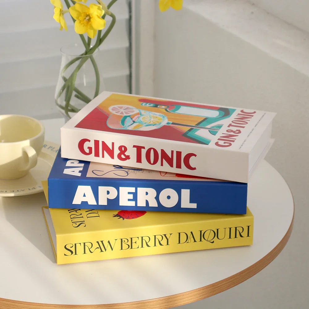 Минималистское ретро украшение для гостиной, коробка для хранения книг, модель абстрактной фигуры, журнальный столик, поддельные книги, роскошное украшение