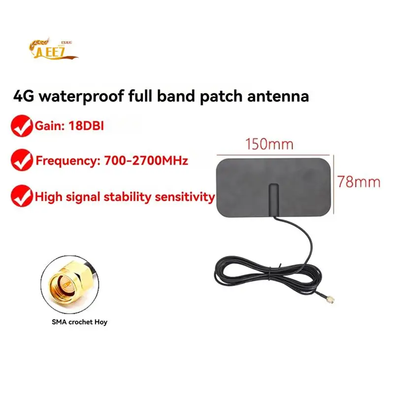 

AEE7-4G LTE Патч-антенна-SMA Male, усилитель сигнала автомобильного маршрутизатора 700-2700 МГц