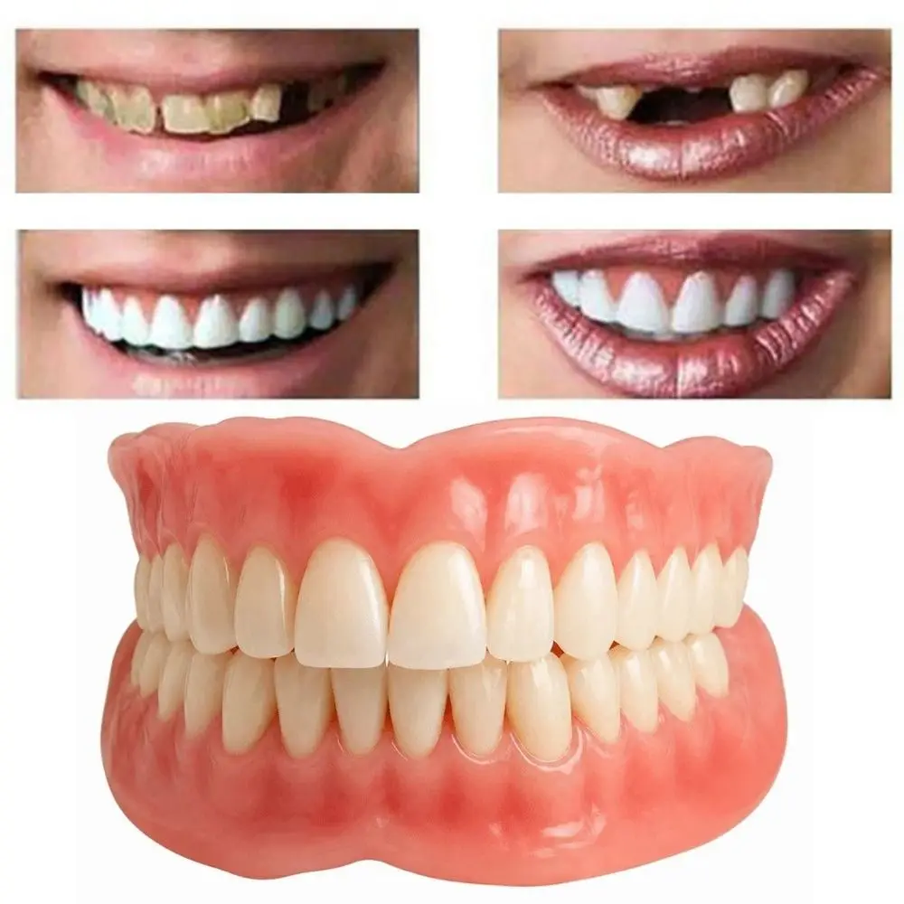 DIY Silicone False Teeth Confident Smile Whitening Cosmetic Dental Veneer Realistic Comfortable Fit Upper Lower Veneers Teeth