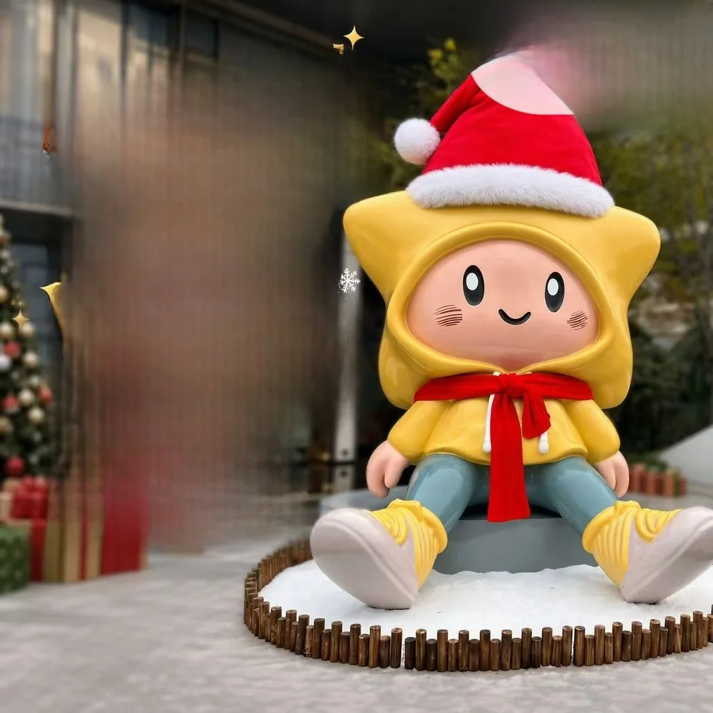 巨大なクリスマスハット高級ビルホリデー屋外広場ランドマーク装飾お祭り飾り特大キャップビル美化