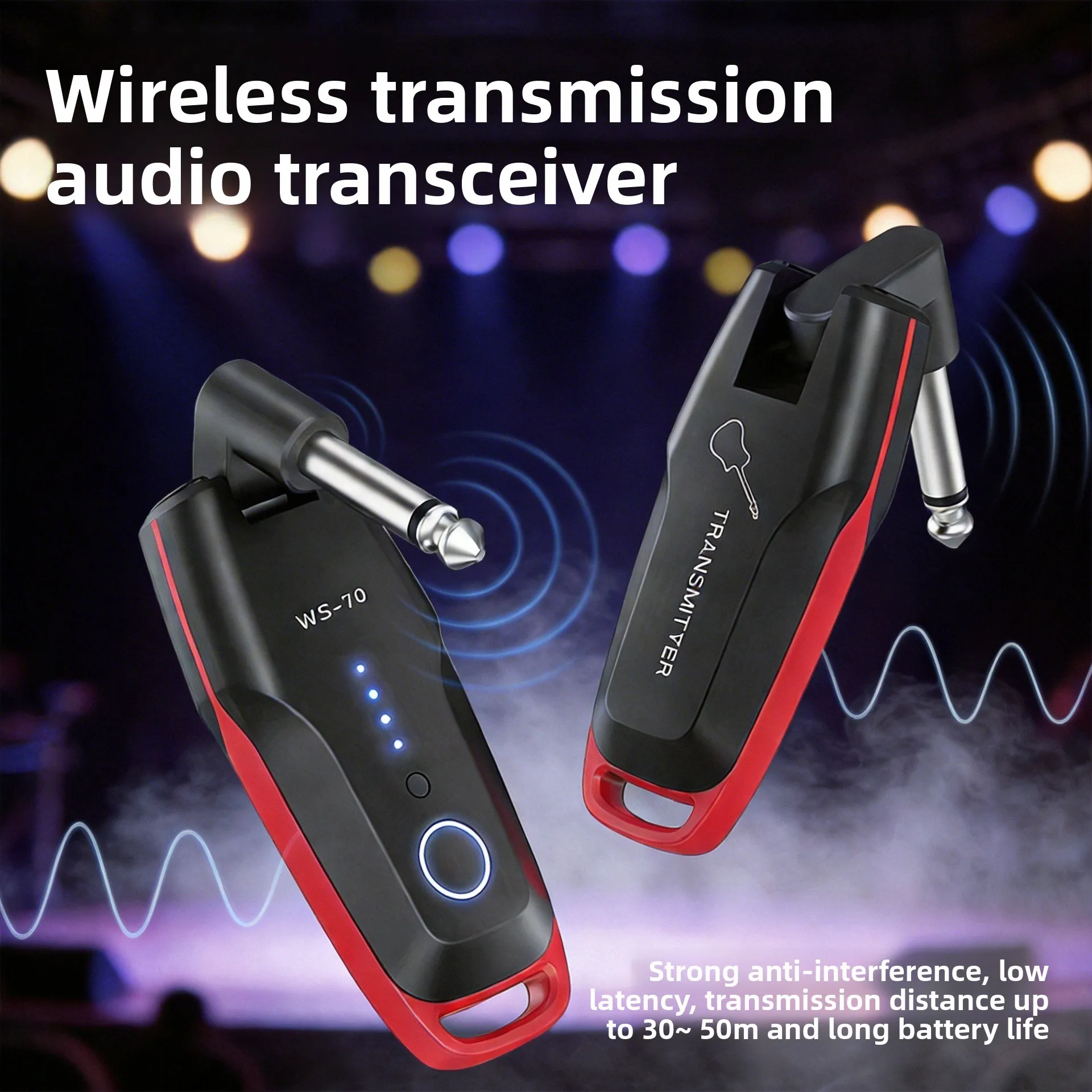 Wireless Audio Transceiver WS70 Electric Guitar Transmission Electric Bass Wireless Transmitter Receiver Low Anti-interference