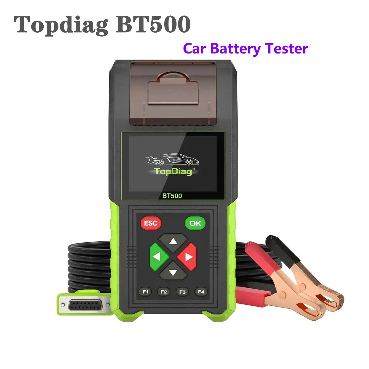 Topdiag BT500 Car Battery Tester 20-2000CCA 12V/24V Leakage Detect Load Relay Test Auto Battery Analyzer Automotive Battery Tool