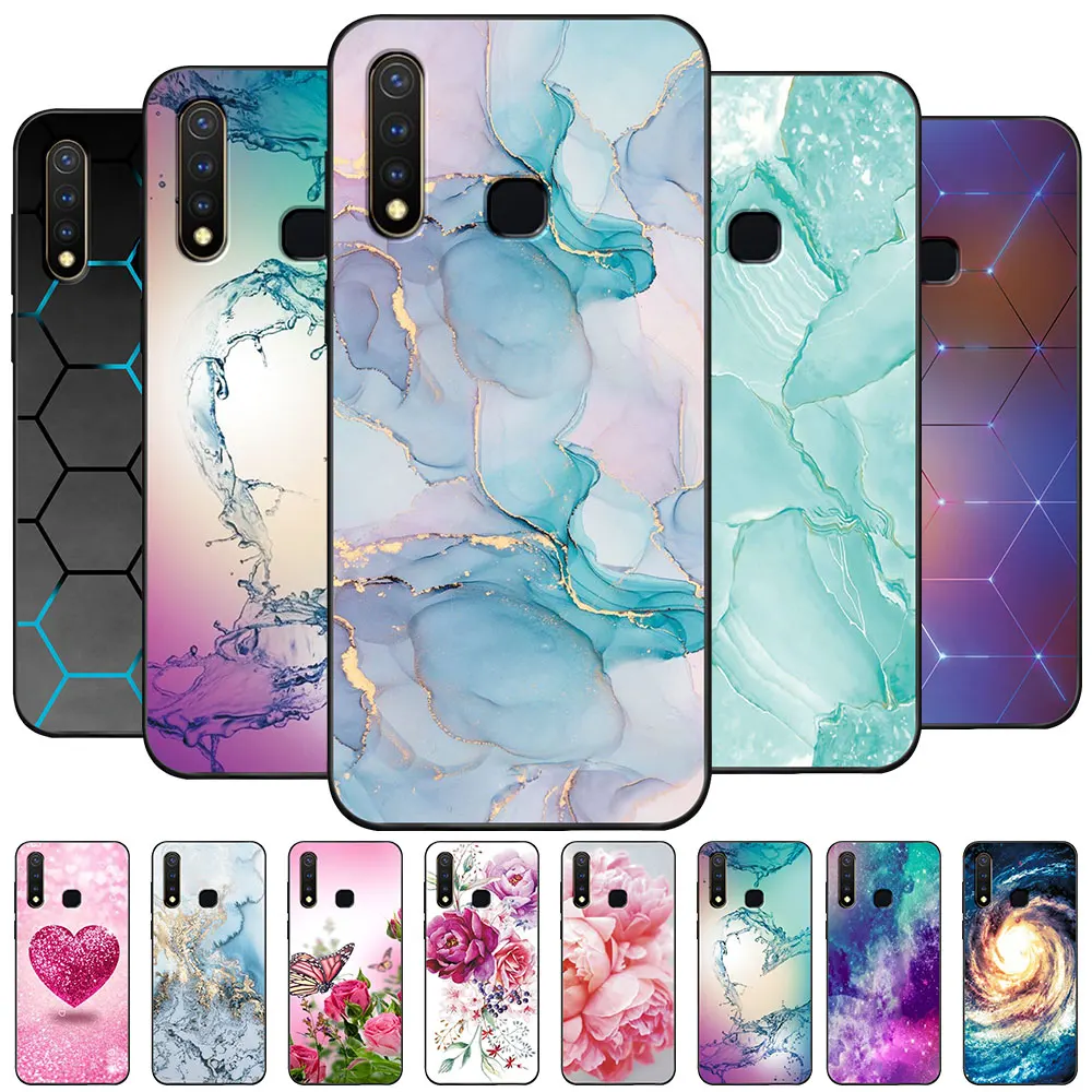 For vivo Y19 Case vivo 1915 TPU Soft Silicone Fashion Phone Case For VIVO Y19 Vivo 1915 Space Back Cover Animal Cool Coque Para