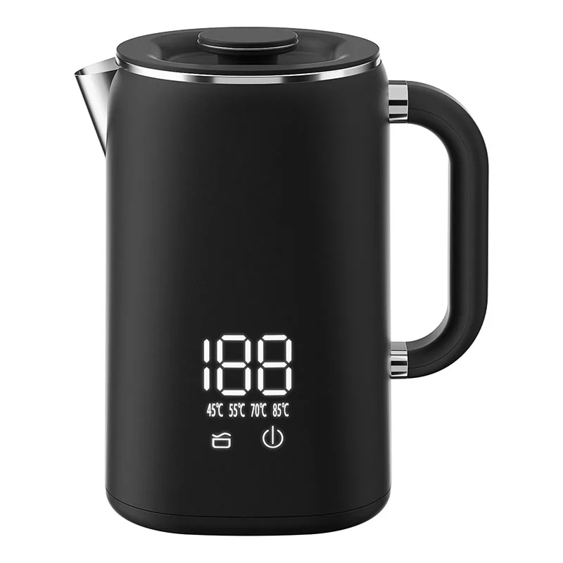 Electric Kettle Household 1.7L Stainless Steel Kettle Double-layer Insulated Electric Kettle 5-speed Temperature Control Kettle