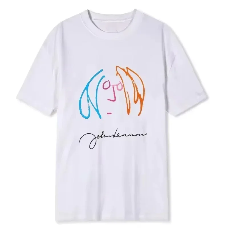 

Футболка в стиле рок-группы Beatles с дизайнерским принтом Y2K Harajuku, эстетичная модная футболка в стиле ретро, мужская и женская футболка с короткими рукавами, топ