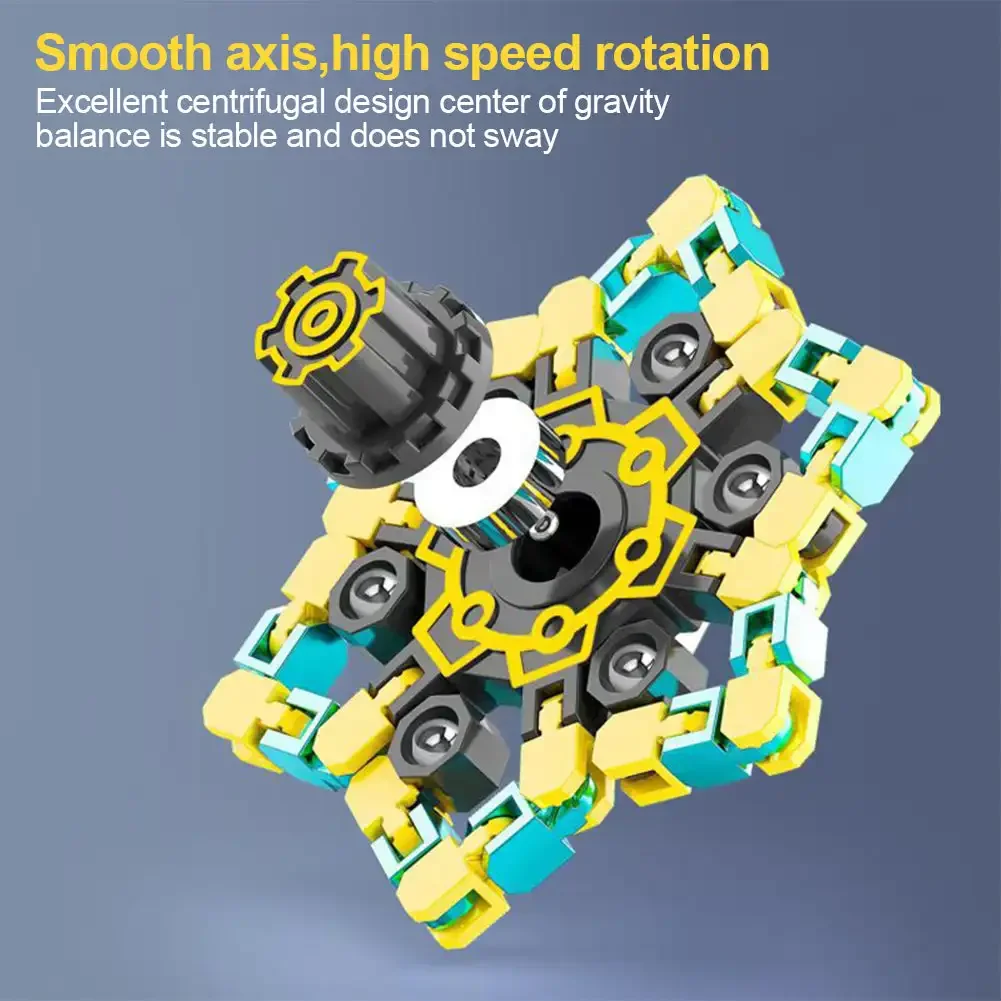 Jouets sensoriels amusants, chaîne Transformable, Robot, jouet de doigt, bricolage, Robot de déformation, Spinners mécaniques