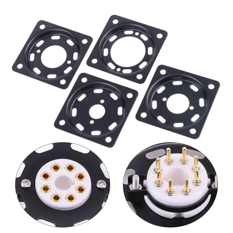 【xxx】Metal Iron Plate Shock Proof Board Vacuum Tube Socket Mounting Plate For 2A3 300B KT88 6SN7 GZC7-F Vintage Audio Amplifier