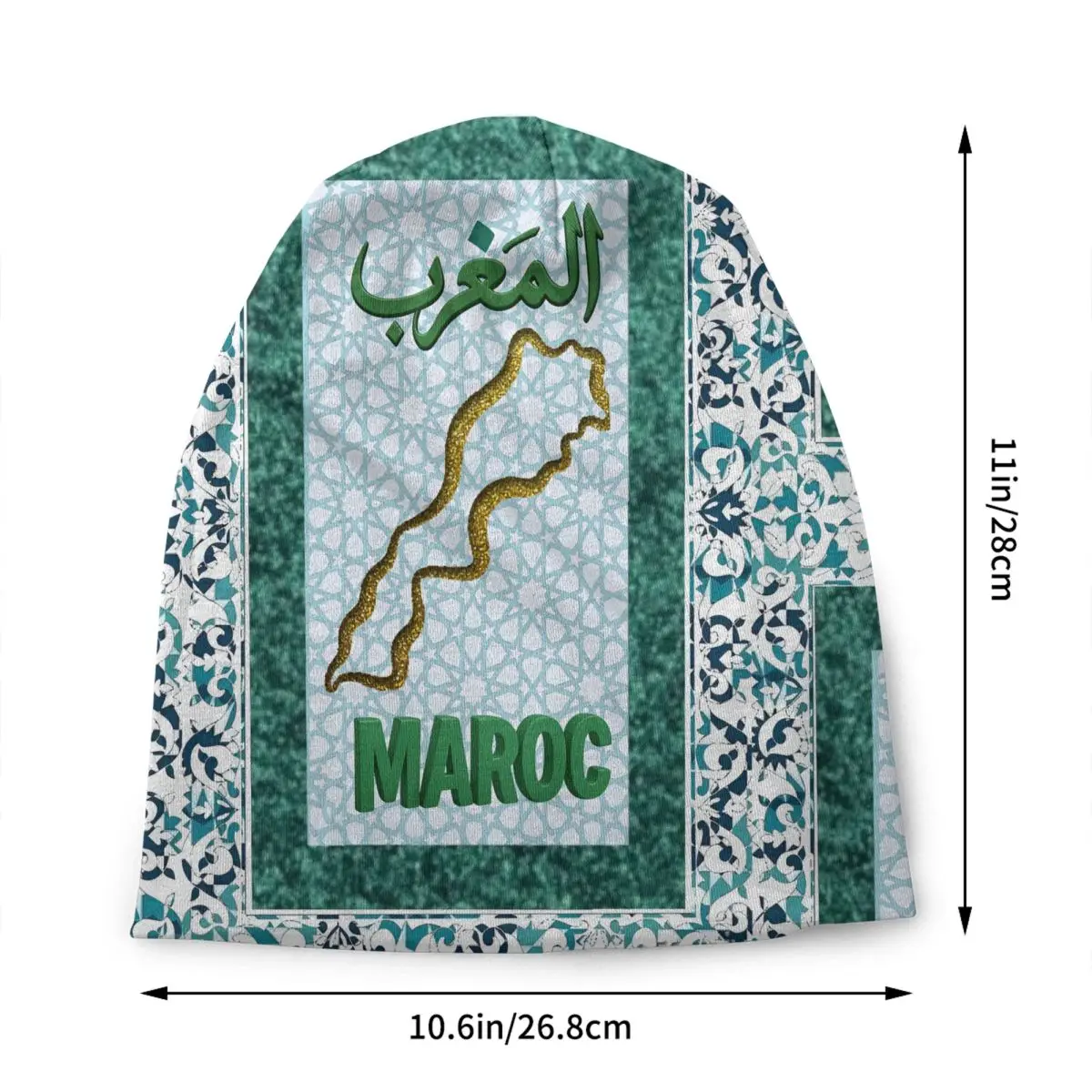 مخصص الملكي المغرب الوطنية ستار Skullies Beanies قبعات للرجال النساء الهيب هوب شتاء دافئ متماسكة قبعة الكبار الكلاسيكية بونيه القبعات #2