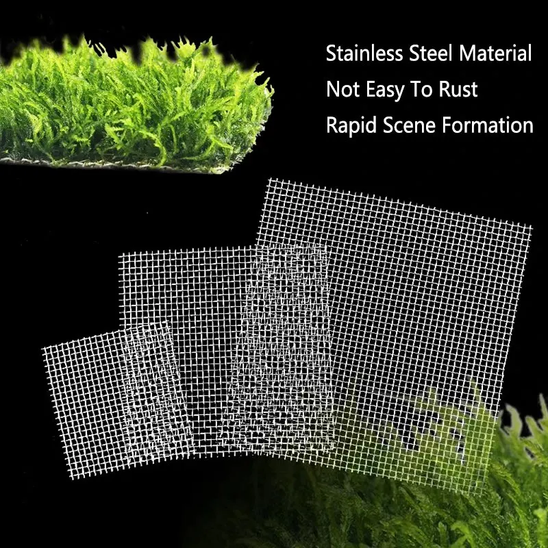 2/5Pcs Stainless steel filter screen 10/20 Mesh Woven Wire Screening Filter Sheet Aquarium Fish Tank Decoration Plants Moss Net