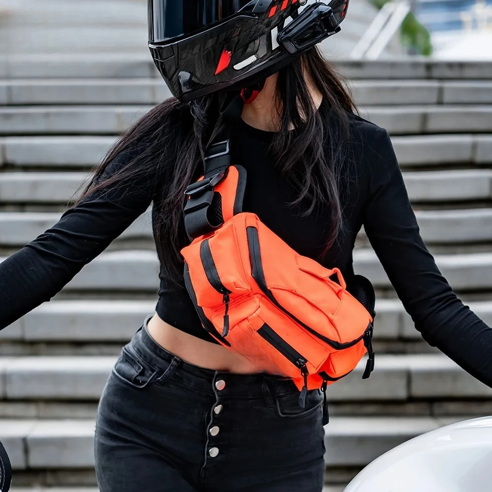 Motorcycle Waist Bag Cycling Motorcycle Crossbody Male Delivery Cycling Backpack Chest Bag Waterproof