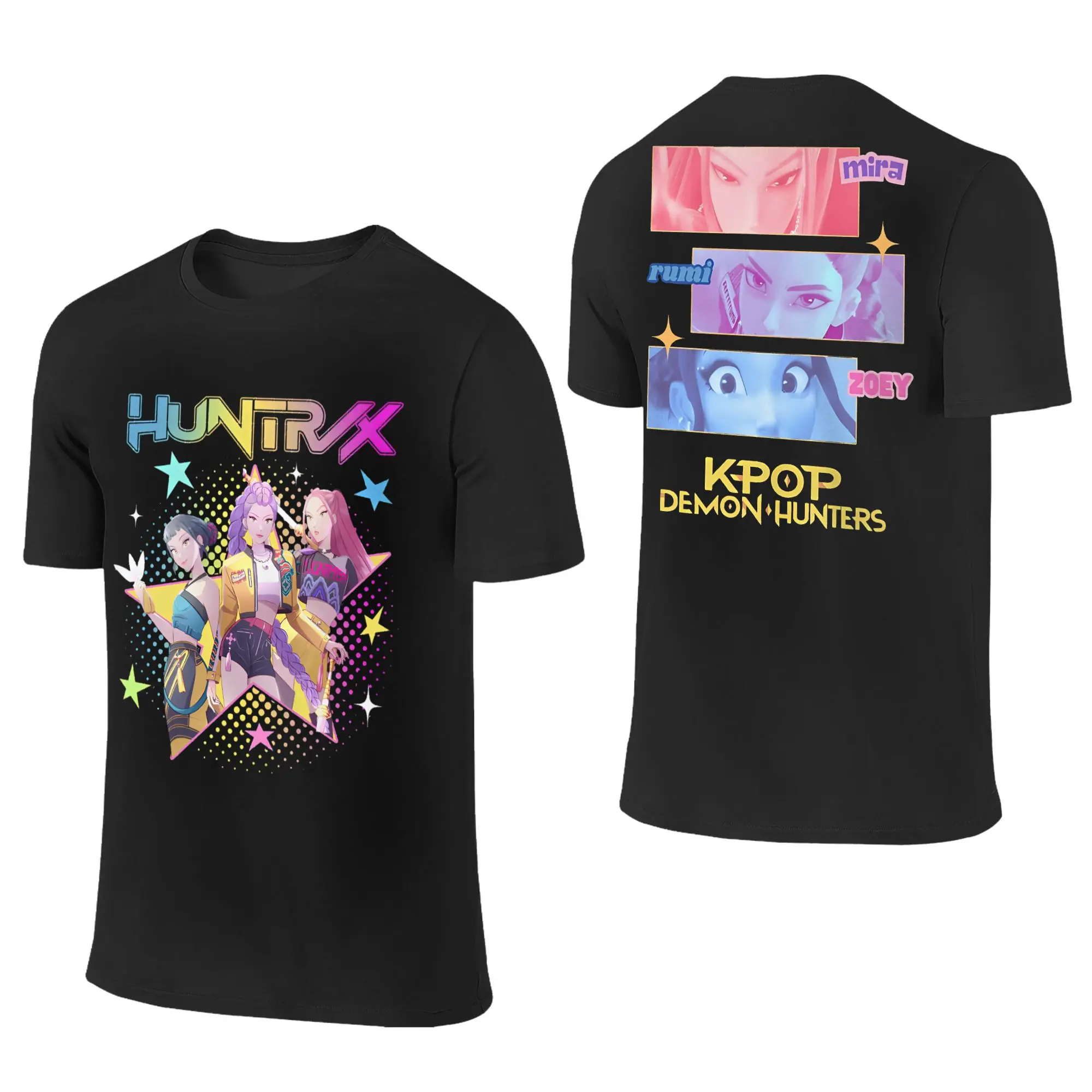 

Men Women's Huntrix Kpop Demon Hunters T Shirt Pure Cotton Clothes Humorous Tee Shirt Graphic Printed T-Shirts