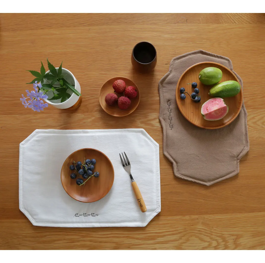 Meisaku element cotton fabric placemat simple Japanese Nordic