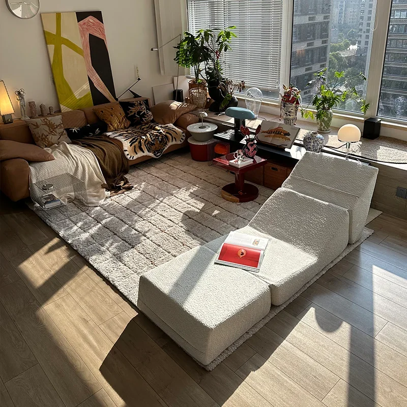 | أريكة سرير مفرد كسول للاستلقاء والنوم مصممة قابلة للطي #4