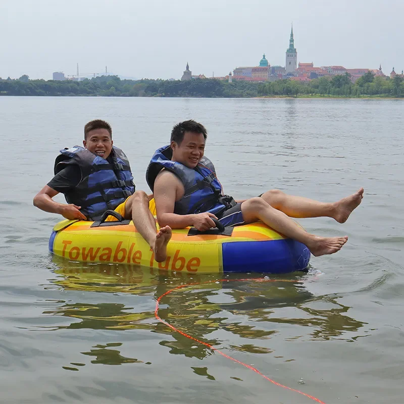 For Inflatable Water Drag Ring 8 Shaped Traction Surfboard Towable Tube for Boating Lake Ocean Water Sports Fun