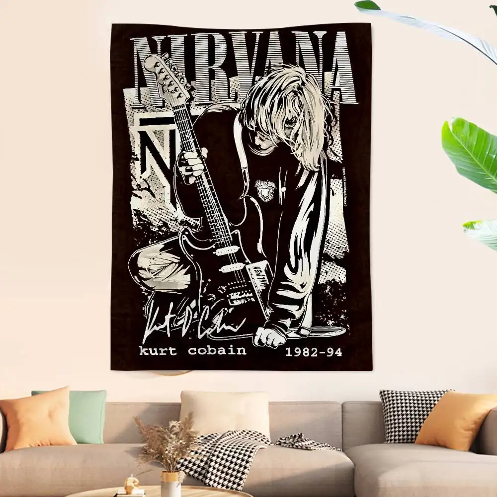 Band Hot N-Nirvanas Colorful Tapestry Wall Hanging Bohemian Wall Tapestries Mandala Wall Hanging Sheets