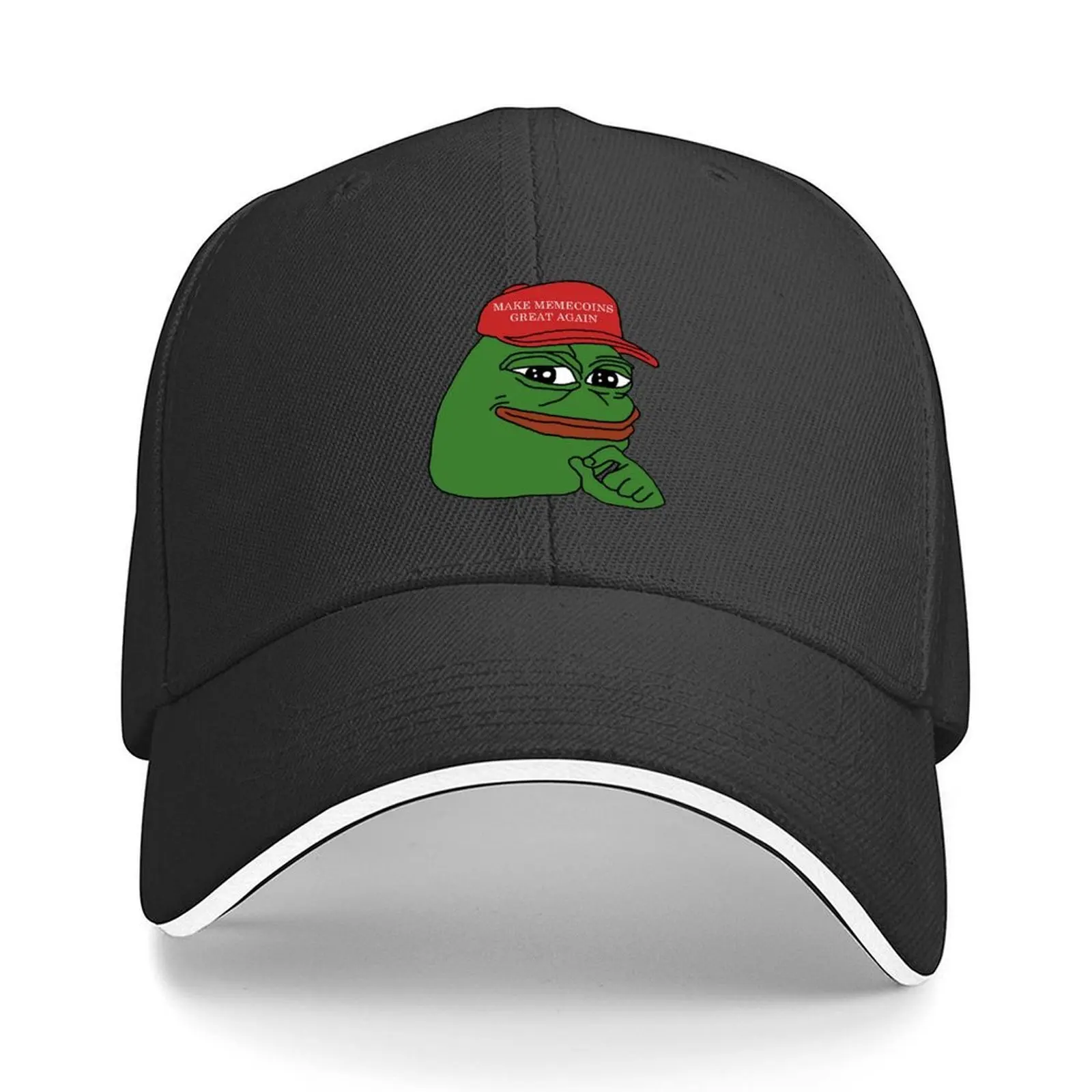 

Pepe Crypto Coins Make Memecoins Great Again Baseball Cap black Anime Brand Man cap Gentleman Hat Elegant Women's Hats Men's