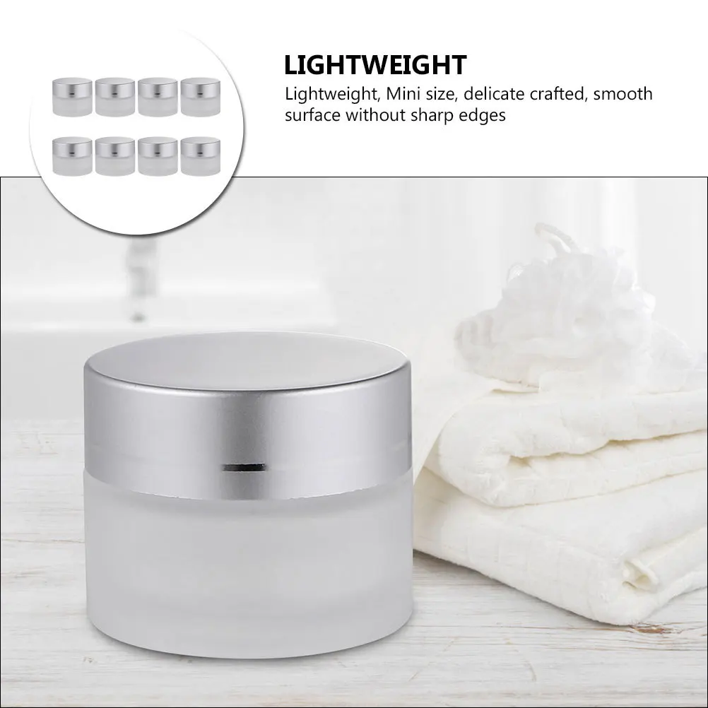 

8 Pcs Cream Empty Jars Bottles Makeup Sample Containers Pots Small with Lids Mini Storage