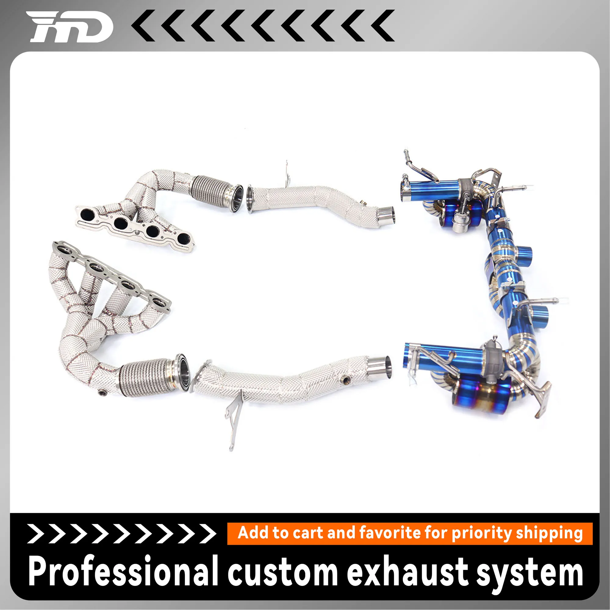 

HMD Titanium Exhaust System High- Performance car Accessories Catback for Ferrari 458 Full exhaust With Valves