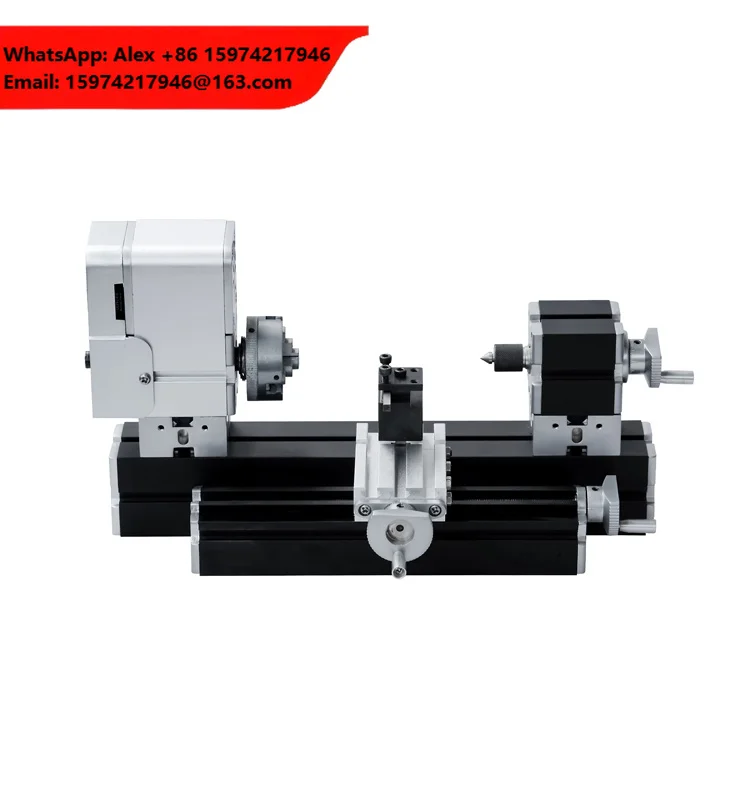 All-metal Miniature Lathe 60W 12000rpm Didactical Mini Metal Lathe Machine For Hobbyist Woodworking Craft