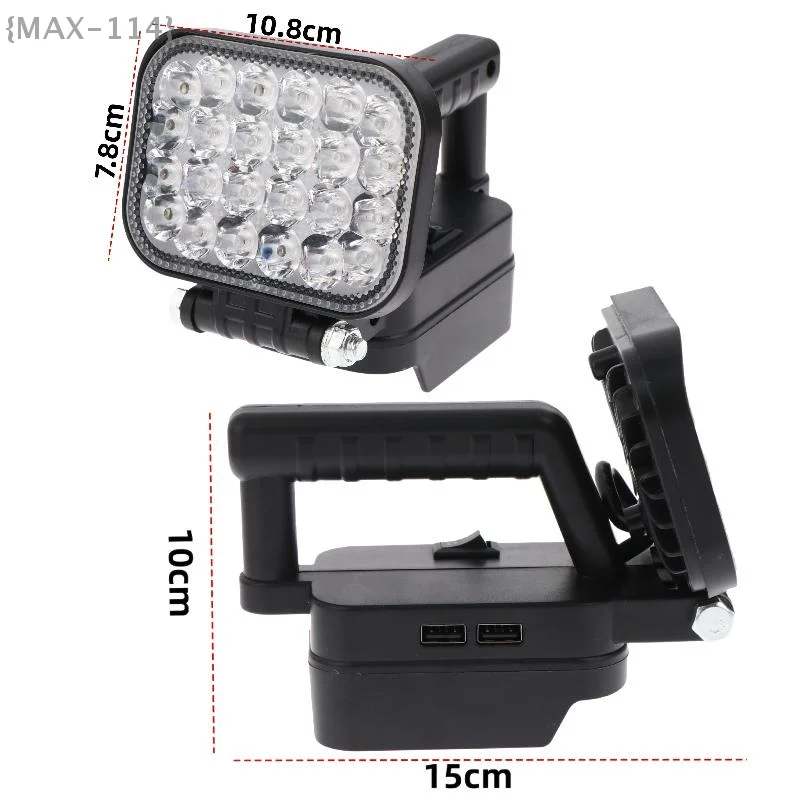 【No】Cordless Portable Spotlight, Handheld LED Work Light for Outdoor Fishing & Emergency, Uses Lithium Battery
