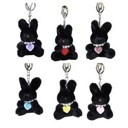 652F Y2K Fashion Key Chain Jewelry Cartoon Lint Dolls Pendant Keyrings Adorable Keychain Accessories Phonechain Ornament