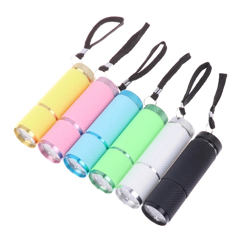 6Colors Mini 9 LED Flashlight Super Bright Pocket Emergency Light Small Torch Portable Mini LED Lights Lantern Camping Lights