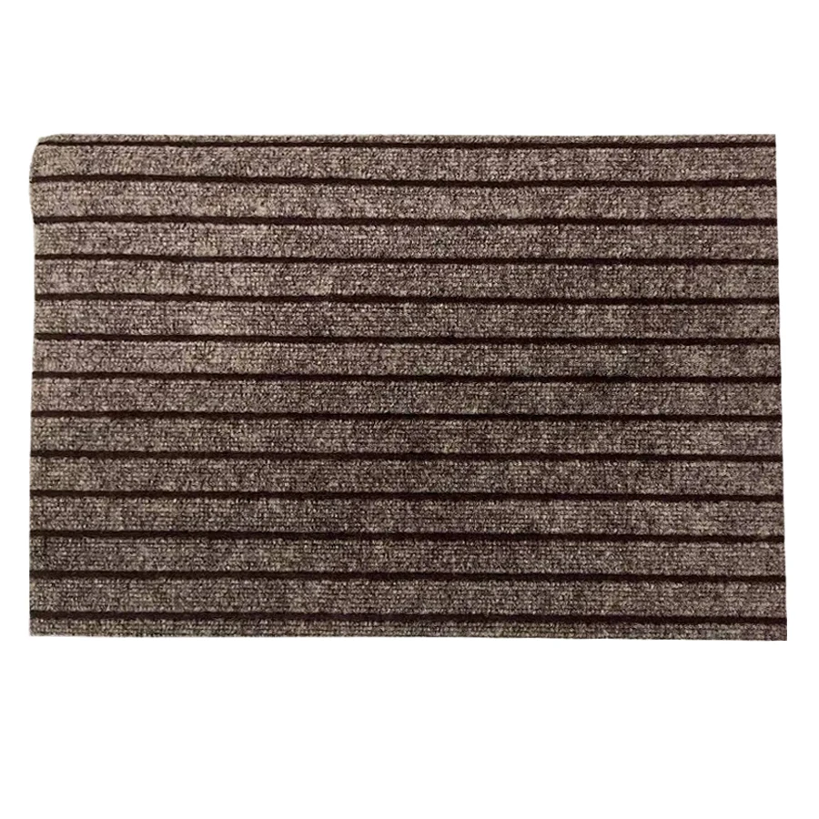 80*40cm Seven Stripe Entry-Level Household Anti-Skid PV Floor Mat Washable Non-slip Kitchen Mat Doormat Entrance Brown Runner