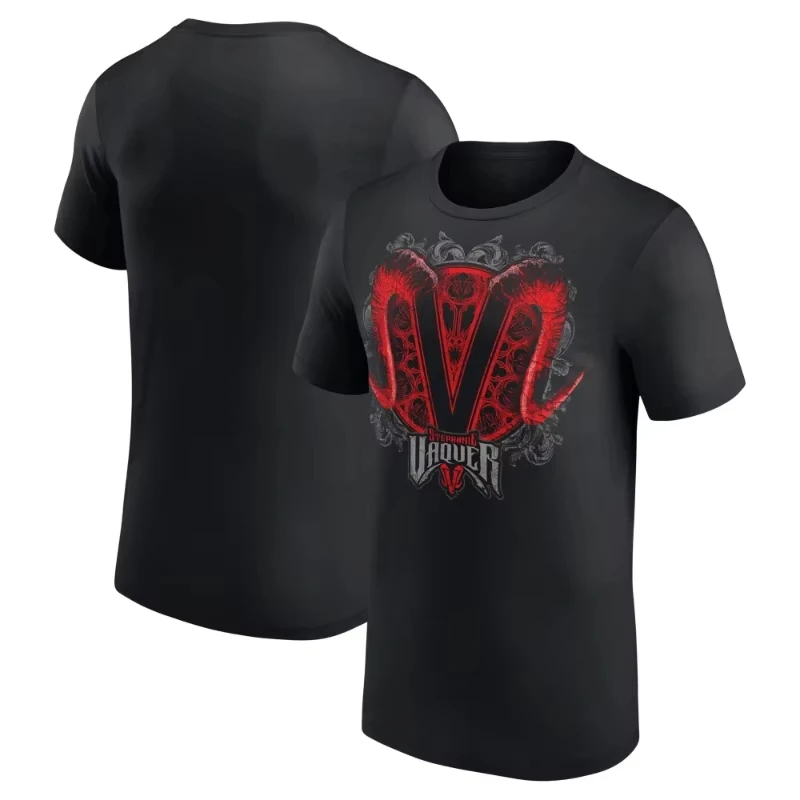 

Short Women T-shirts 2025 New Top SportswearMen Black Stephanie Vaquer V Logo T-Shirt Summer Sleeve