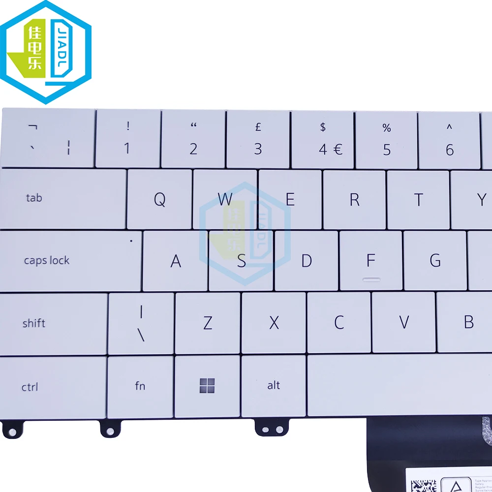Imagem -03 - Teclado Retroiluminado us Reino Unido gb para Dell Xps 13 Plus 9320 9340 13-9320 086yg6 0m6vrm Teclados de Laptop Teclas Brancas 86yg6 M6vrm