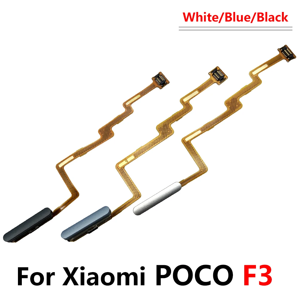 10 Pcs Fingerprint Sensor Scanner Touch ID Connect Home Button Flex Cable Module Spare Parts For Xiaomi Poco F3