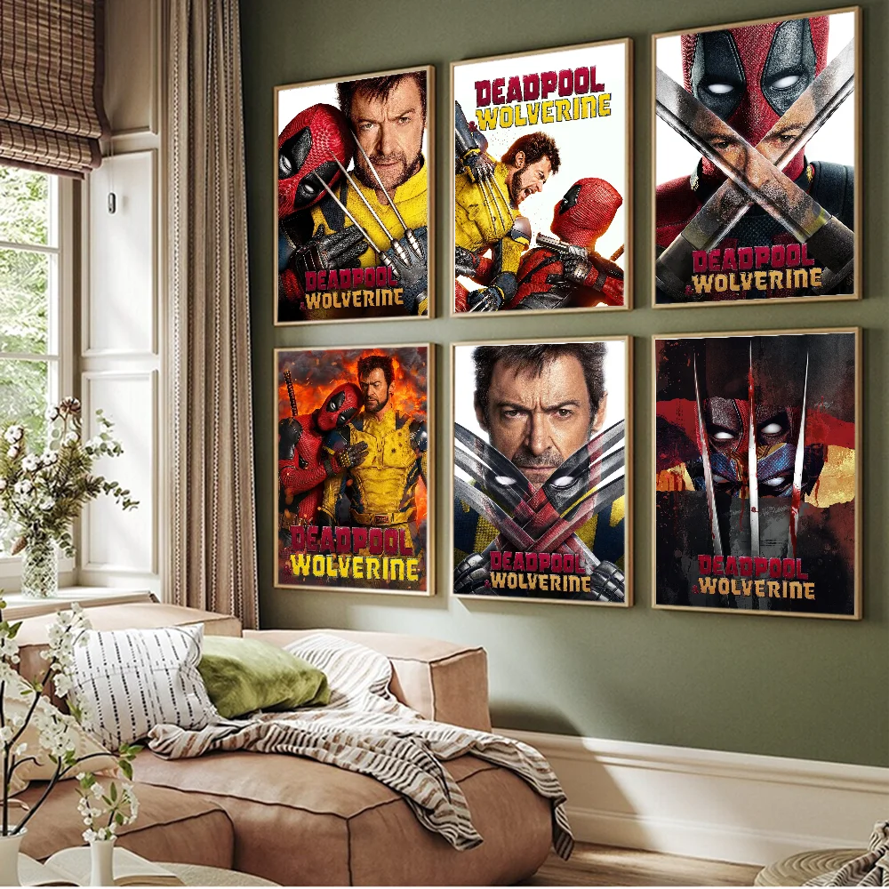 Comedy Movies D-Deadpool W-Wolverine Classic Vintage Posters Vintage Room Home Bar Cafe Decor Nordic Home Decor