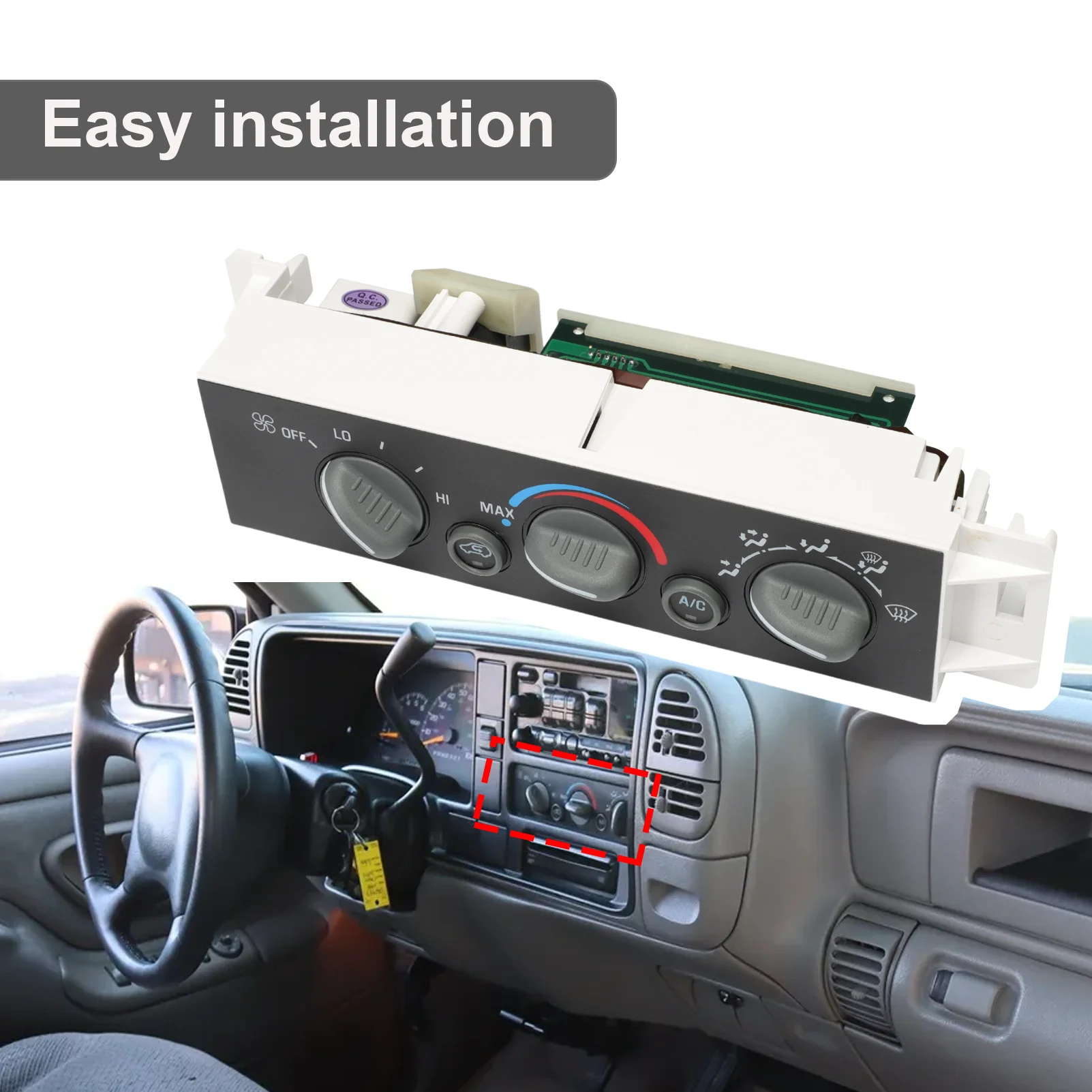 

AC Heater Climate Control Module Switch for TruckC1500 C2500 C3500 K1500 K2500 K3500 1996-2000 9378815 15-72548 599-007 16231175