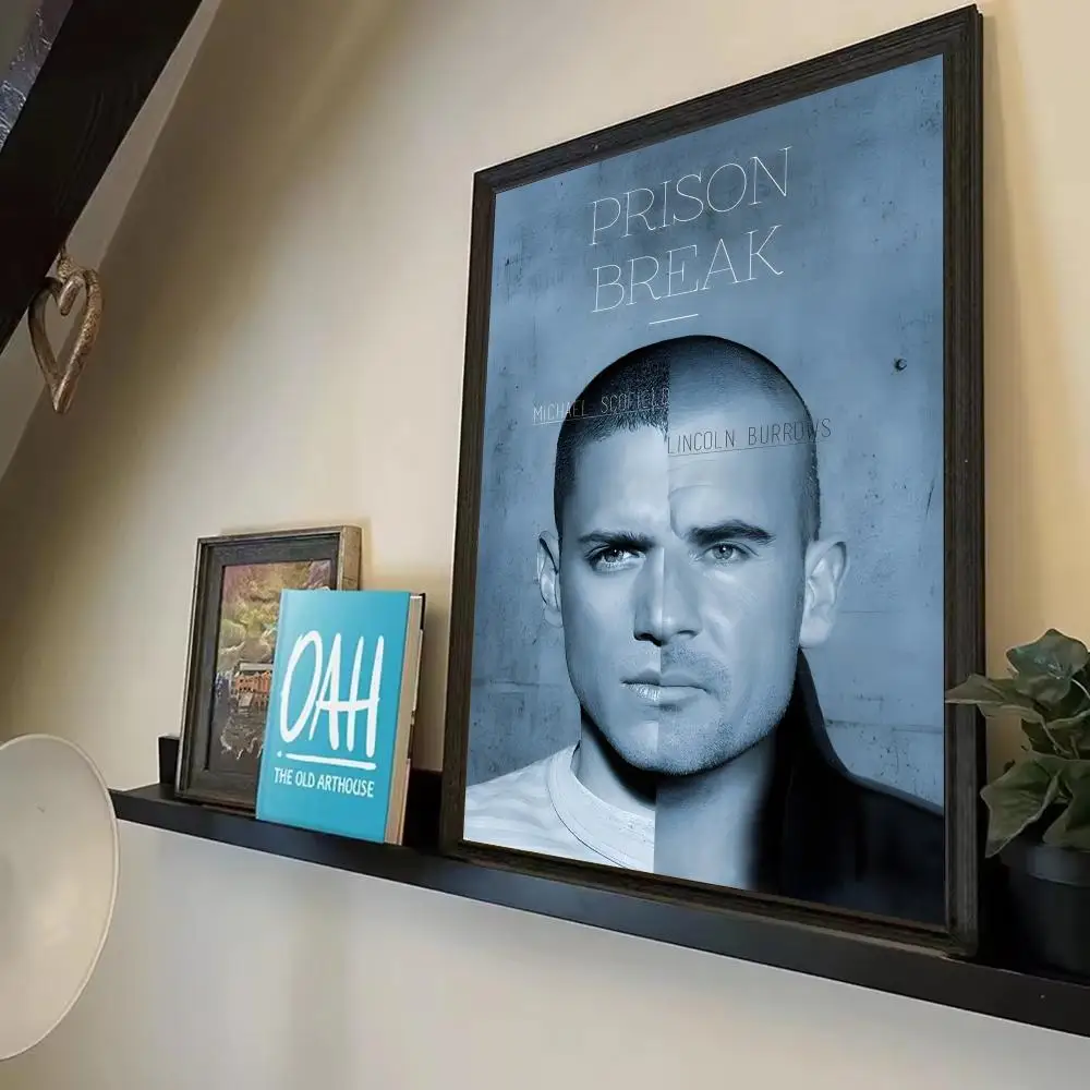 Michael P-Prison B-Break Poster Prints Watercolor Wall Art Room Decor Posters Self-adhesive Art Waterproof Paper